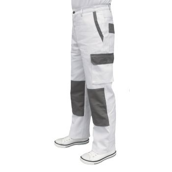 Pantalon presti confort blanc / gris