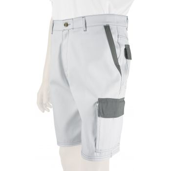 Short presti confort blanc/gris