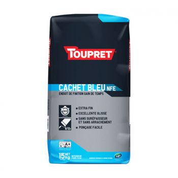 Cachet bleu enduit en poudre